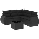  The Living Store Vrtna sedežna garnitura 6-delna z blazinami črna poli ratan - Vrtna Sedežna Garniture, (21453203) | Shoptok.si