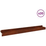  Ograda oko Travnjaka 20 pcs 100 x 10 x 8 cm Čelik Rđa | Eponuda.ba