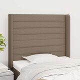 Vzglavje z ušesi taupe 103x16x118/128 cm blago, (20952208) Cene