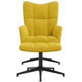  Stolica za opuštanje s osloncem za noge boja senfa baršunasta | shoptok.hr