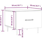  Stolić za kavu boja hrasta 50 x 50 x 40 cm konstruirano drvo | shoptok.hr