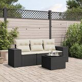 vidaXL 4-dijelni set vrtnih sofa od poliratana s jastucima crni | shoptok.hr