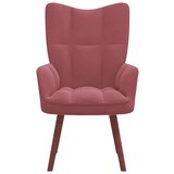  Stolica za opuštanje ružičasta baršunasta | shoptok.hr