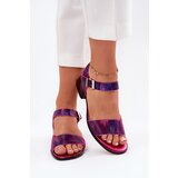 Maciejka Women's Leather Sandals with Heels 06551-15 Fuchsia | Shoptok.si