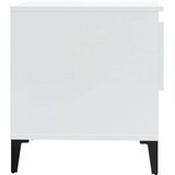 vidaXL stranska mizica 2 kosa visok sijaj bela 50x46x50 cm inžen. les | Shoptok.si