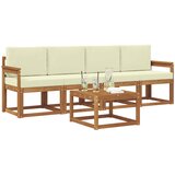  Set vanjskih sofa s jastukom 5 pcs Prirodna i krem | Eponuda.ba