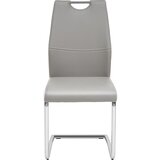 CARRYHOME nihajni stol, kovina, tekstil siva, bela, barve kroma | Shoptok.si
