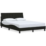 vidaXL Posteljni okvir brez vzmetnice črn 140x190 cm blago | Shoptok.si