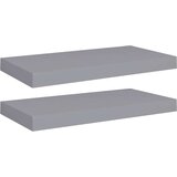 vidaXL plutajuće zidne police 2 kom sive 50 x 23 x 3,8 cm MDF | shoptok.hr