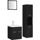  Set kupaonskog namještaja od iverice crni | shoptok.hr