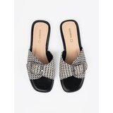 GOODIN Black and white checkered flip-flops with buckle | shoptok.hr