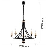  Argon 2171 - Luster na lancu LORENZO 5xE14/7W/230V | Eponuda.com