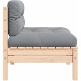  Srednja vrtna sofa sa sivim jastucima od masivne borovine | shoptok.hr