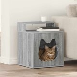 vidaXL Mačja hiša Siva Sonoma 42.5 x 40 x 52.5 cm Konstruiran les, (5000111148) | Shoptok.si
