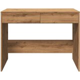  pisalna miza z 2 predaloma, inženirski les, artisan hrast, 101x50x76,5 cm | Shoptok.si