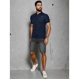DStreet Koszulka męska polo z naszywką niebieska | shoptok.hr