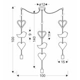  Dečiji luster na sajli TRIO 3xE27/20W/230V roze/bela | Eponuda.com