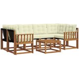  Set vanjskih sofa 7 kom. Prirodna i krem | shoptok.hr