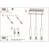  Sollux SL.0325 - Luster na sajli LAGOS 3 3xGU10/10W/230V bela | Eponuda.com