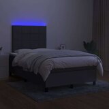  Box spring s madracem LED tamnosivi 120 x 200 cm tkanina | shoptok.hr