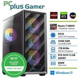 PCPLUS Namizni računalnik Gamer Ryzen 7 5800X 32GB 1TB SSD RTX 5070 12GB, Windows 11 Home + Xbox GP | Shoptok.si
