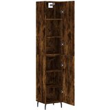  Visoka komoda dimljeni hrast 34,5x34x180cm konstruiranog drva Slike