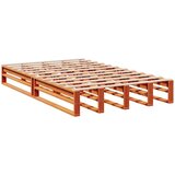  Knjižna postelja brez vzmetnice vošč. rjava 120x200 cm borovina | Shoptok.si
