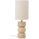 Stolna lampa od kamenine u prirodnoj boji s tekstilnim sjenilom (visina 53 cm) Marci –