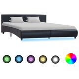 Okvir za krevet od umjetne kože s LED svjetlom crni 180x200 cm Cijene