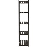  Stalak za pohranu s 5 razina crni 80x38x170 cm masivna borovina | shoptok.hr