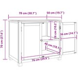  Cabinet s pohranom Smeđa 78 x 50 x 70 cm Konstruirano drvo | shoptok.hr