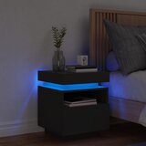 vidaXL Noćni ormarić s LED svjetlima crni 60x35x40 cm Cijene