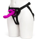 happyrabbit Strap-On - vibrator sa zečićem na remen (ljubičasta) | shoptok.hr