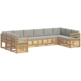  Sekcijska garnitura 10 pcs Bijela i svjetlosiva | shoptok.hr