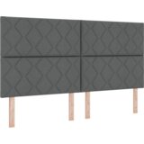  Postelja z vzmetnico z vzglavjem Temno siva 180 x 200 cm blago, (5000126340) | Shoptok.si