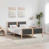  Konstrukcija postelje z vzglavjem Temno siva 140 x 200 cm, (5000084339) | Shoptok.si