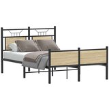 Furnova Posteljni okvir brez vzmetnice hrast 120x190 cm inženirski les, (21940618) Cene