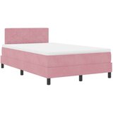 vidaXL Box Spring Postelja z Blazino Roza 120x200 cm Velvet, (22051534) | Shoptok.si