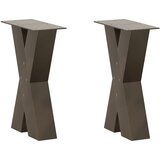 vidaXL Noge za stolić X-oblika 2 kom prirodni čelik 38x(42-43)cm čelik | shoptok.hr