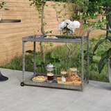 vidaXL barska kolica siva 100 x 45 x 83 cm od poliratana Cijene