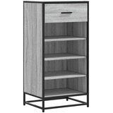  Stalak za cipele boja hrasta 48x38x97,5 cm konstruirano drvo Siva | shoptok.hr