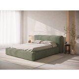 Micadoni Zeleni tapecirani bračni krevet s prostorom za odlaganje s podnicom 180x200 cm Simon – | shoptok.hr