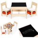 ECO TOYS Dječji set namještaja – stol i 2 stolca s pločom za pisanje crvena | shoptok.hr
