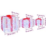 vidaXL Darilna škatla 3 pcs Hladno bela 20 x 20 x 20 cm Akril | Shoptok.si