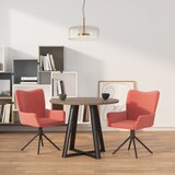 The Living Store Vrtljiv jedilni stol 2 kosa roza žamet - Vrtljiv Jedilni Stol, (21495507) Cene