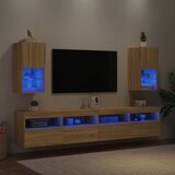 TV ormarići s LED svjetlima 2 kom boja hrasta 30,5x30x60 cm | shoptok.hr