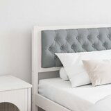 vidaXL Vzglavje Drugo Bela in svetlo siva 200 cm Trdna borovina | Shoptok.si