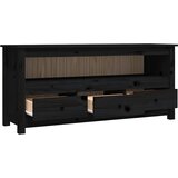 TV ormarić crni 114 x 35 x 52 cm od masivne borovine | Eponuda.ba
