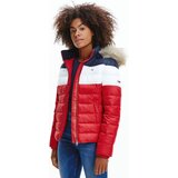 Tommy Jeans Zimska jakna mornarska / rdeča / bela | Shoptok.si