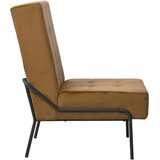  Stolica za opuštanje 65 x 79 x 87 cm smeđa baršunasta | Eponuda.com